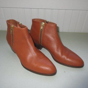 J. Crew brown leather Frankie ankle boots, size 6